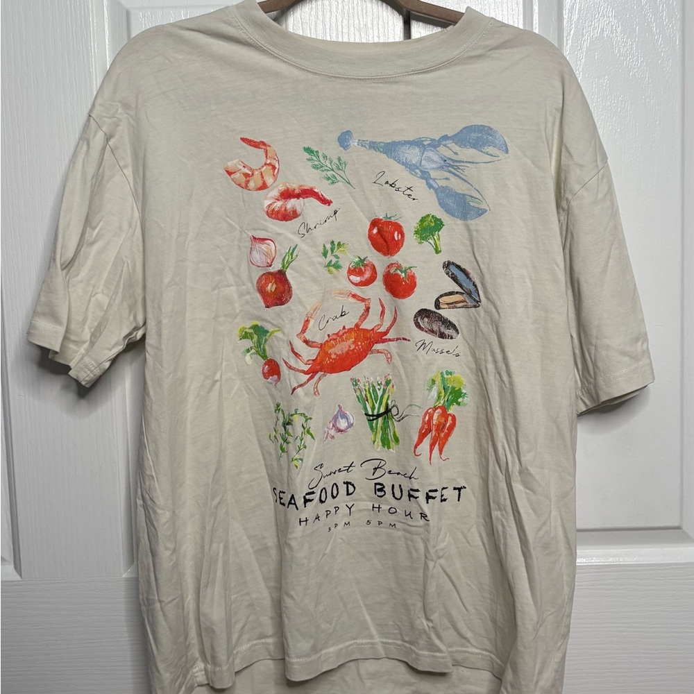 Trendy Seafood Buffet Graphic T-Shirt🦀🐟